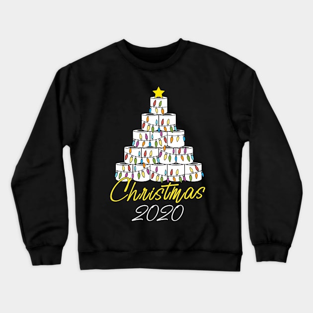 White Toilet Paper Christmas Tree, Funny Xmas Gift, Holiday Party Crewneck Sweatshirt by kirayuwi